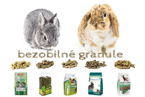 Bezobilné granule pro králíčky